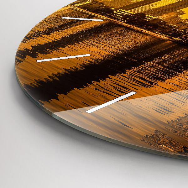 Round glass clock Zhujiang River China