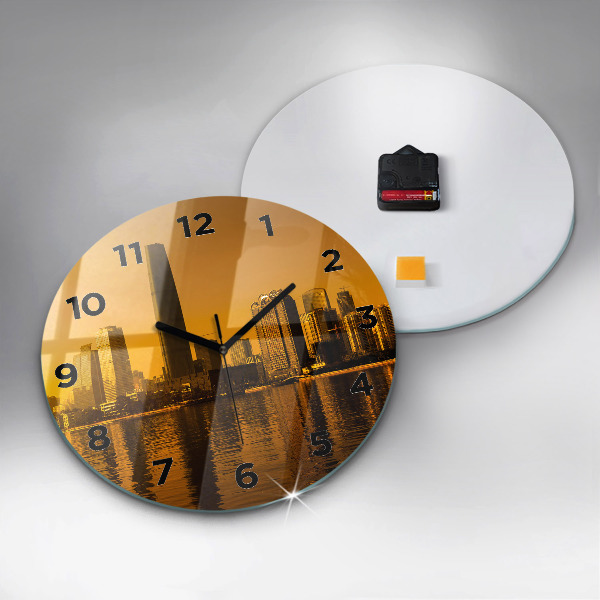 Round glass clock Zhujiang River China