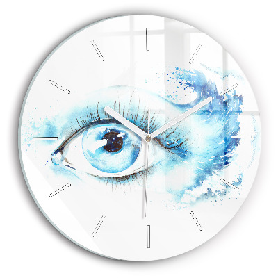 Round glass clock Sea Eye
