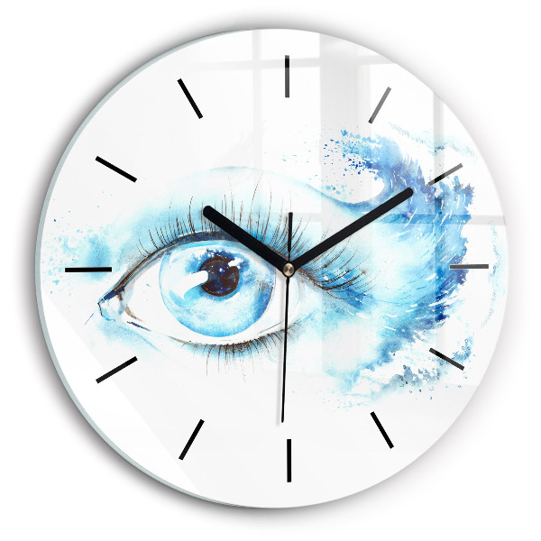 Round glass clock Sea Eye