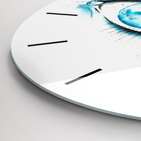 Round glass clock Sea Eye