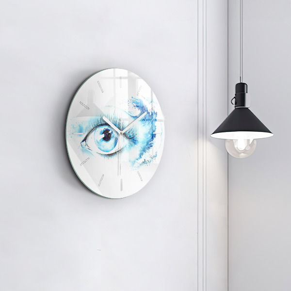 Round glass clock Sea Eye