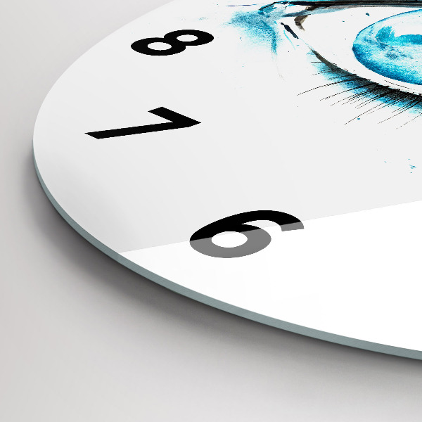 Round glass clock Sea Eye