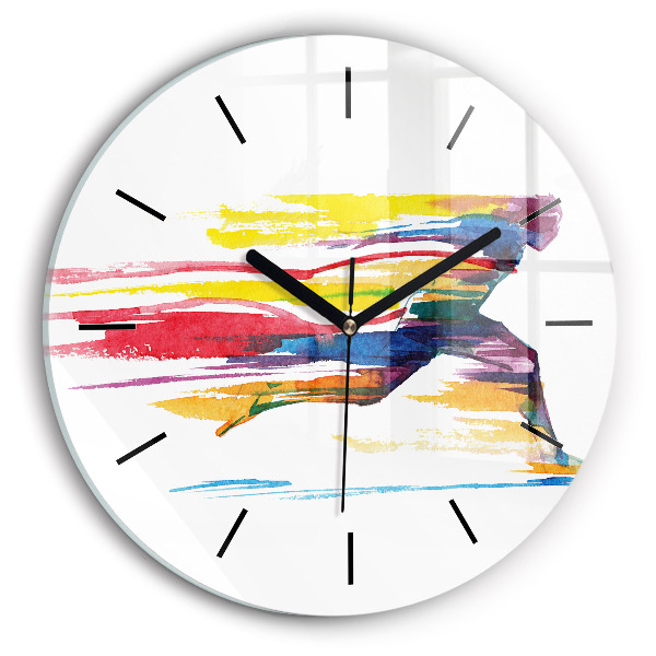 Round glass clock Runner illustration