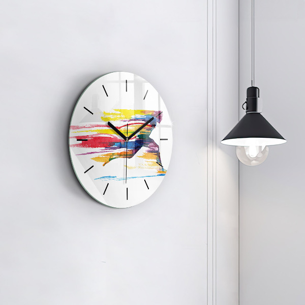 Round glass clock Runner illustration