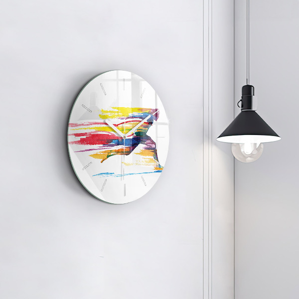 Round glass clock Runner illustration