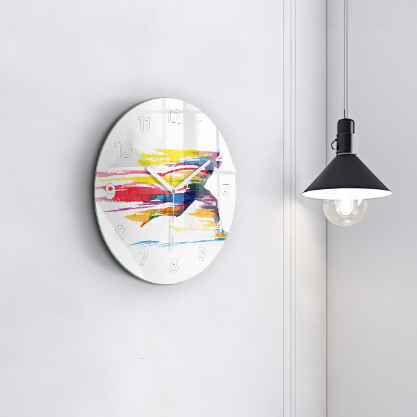 Round glass clock Runner illustration
