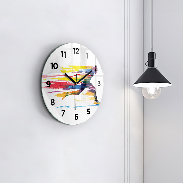 Round glass clock Runner illustration
