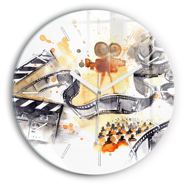 Round glass clock Cinematography camera