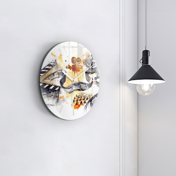 Round glass clock Cinematography camera