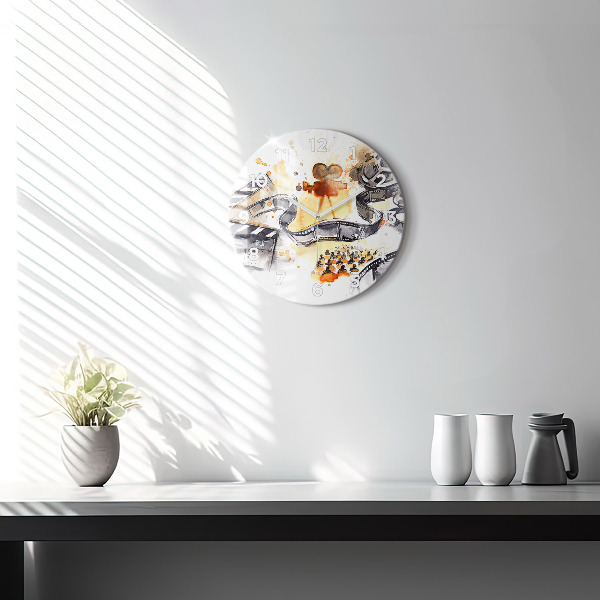 Round glass clock Cinematography camera