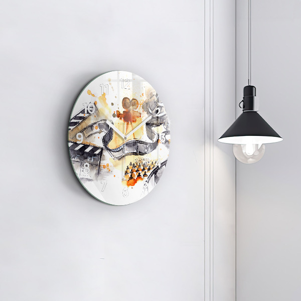 Round glass clock Cinematography camera