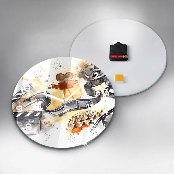 Round glass clock Cinematography camera
