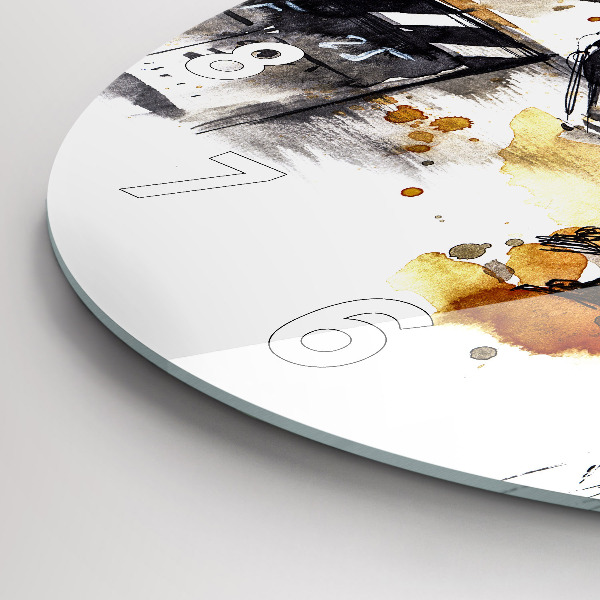 Round glass clock Cinematography camera