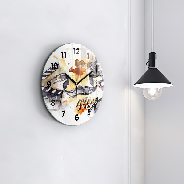 Round glass clock Cinematography camera