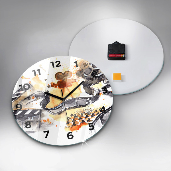 Round glass clock Cinematography camera