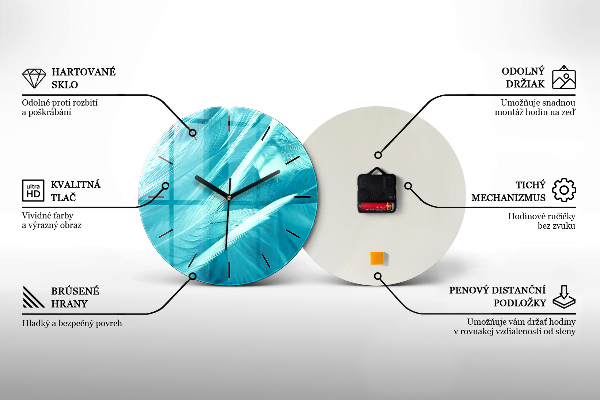 Round glass clock Illustration of a handset