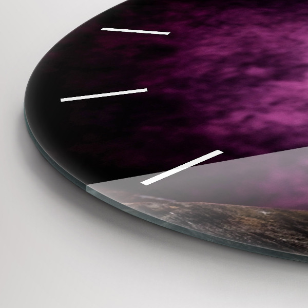 Round glass clock Wine glass