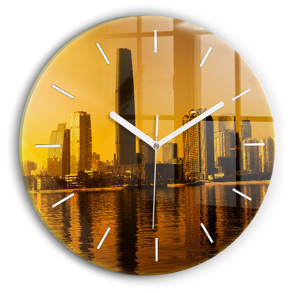 Round glass clock Zhujiang River