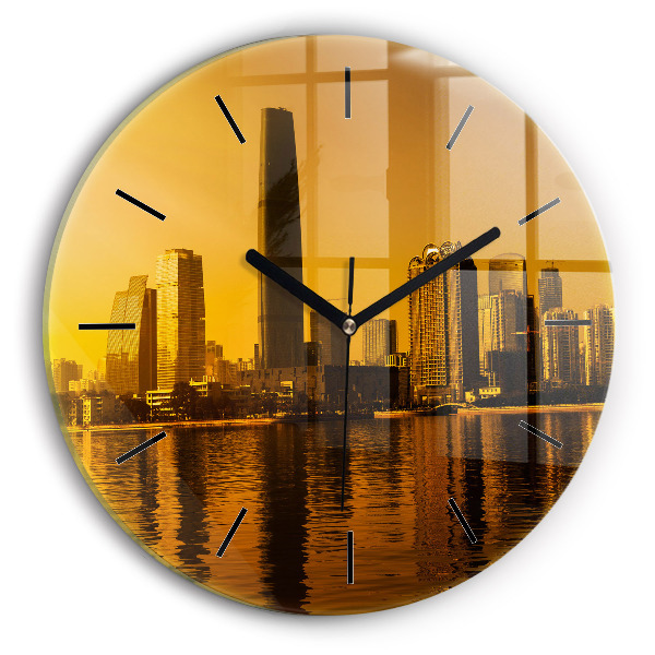 Round glass clock Zhujiang River
