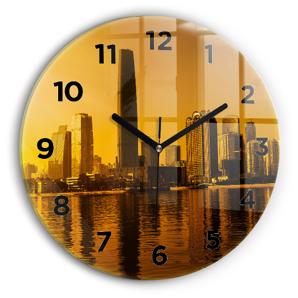 Round glass clock Zhujiang River