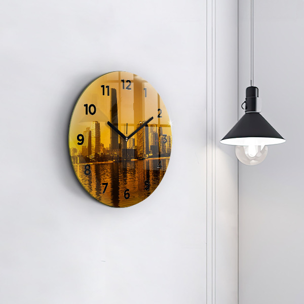 Round glass clock Zhujiang River
