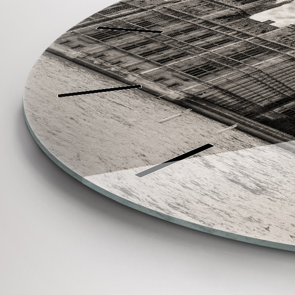 Round glass clock London Big Ben