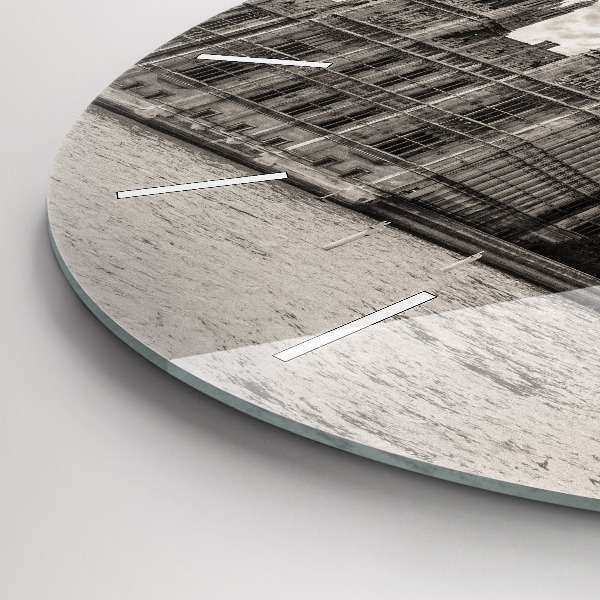 Round glass clock London Big Ben