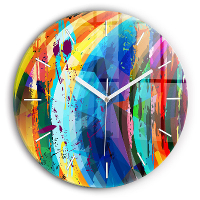 Round glass clock Abstract background