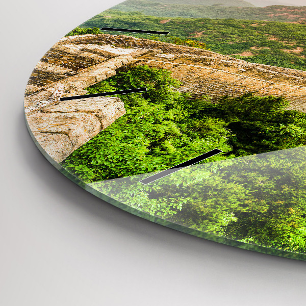 Round glass clock The Great Wall of China