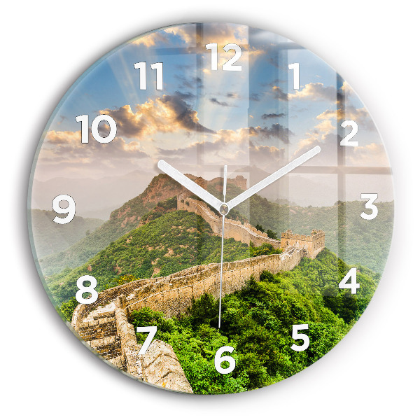 Round glass clock The Great Wall of China
