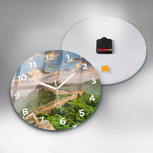 Round glass clock The Great Wall of China