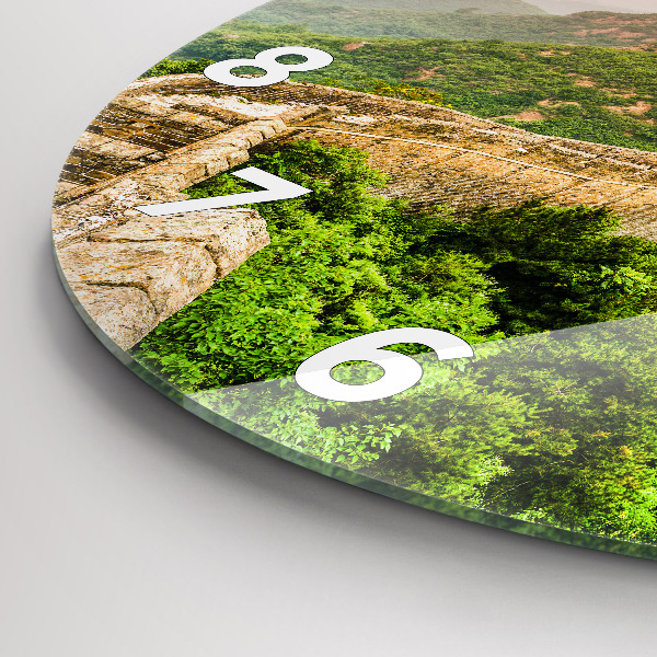 Round glass clock The Great Wall of China