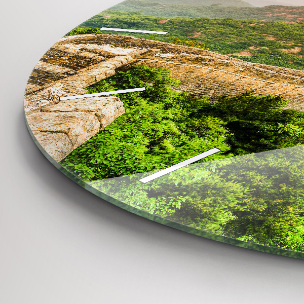 Round glass clock The Great Wall of China