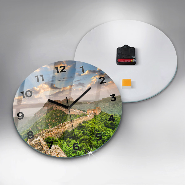 Round glass clock The Great Wall of China