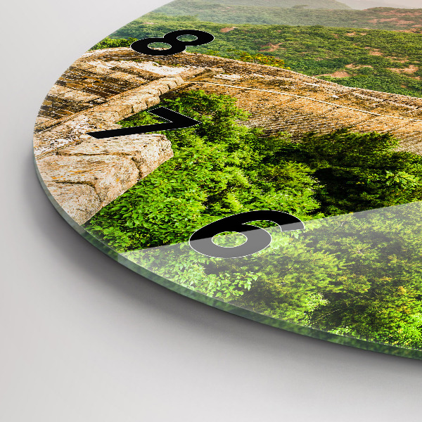 Round glass clock The Great Wall of China