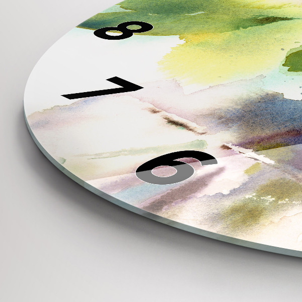 Round glass clock Roses in a Vase Watercolor