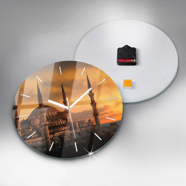 Round glass clock Mosque in Istanbul