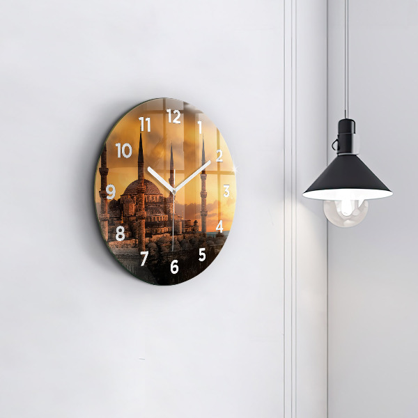 Round glass clock Mosque in Istanbul