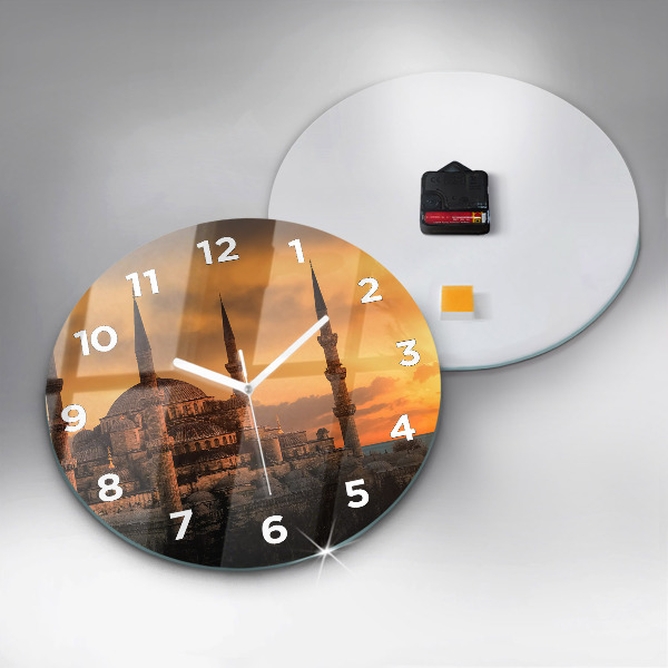 Round glass clock Mosque in Istanbul