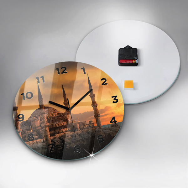 Round glass clock Mosque in Istanbul