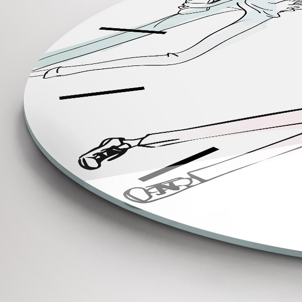 Round glass clock 'Women''s fashion'