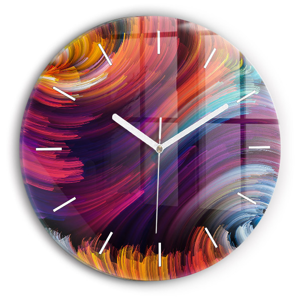 Round glass clock Abstraction hall