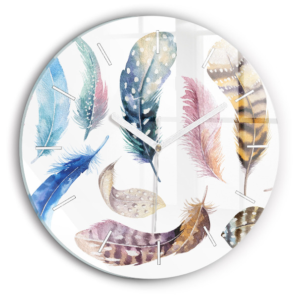 Round glass clock Retro art illustration