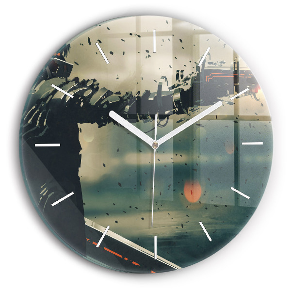 Round glass clock Lethal weapon game