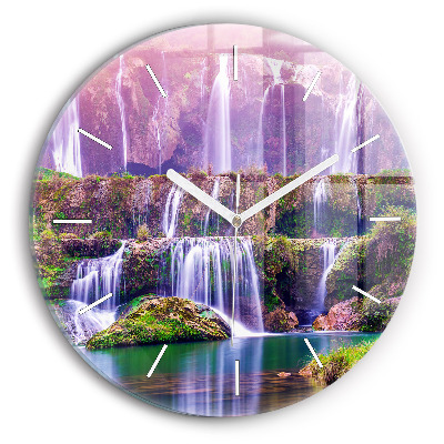 Round glass clock Jiulong Waterfall China
