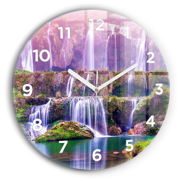 Round glass clock Jiulong Waterfall China