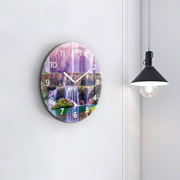 Round glass clock Jiulong Waterfall China