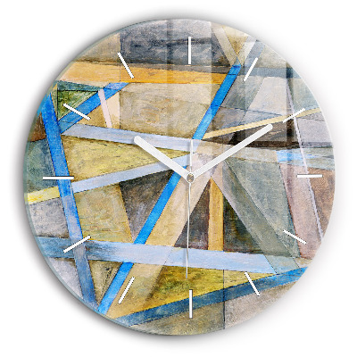 Round glass clock Impressionist painting