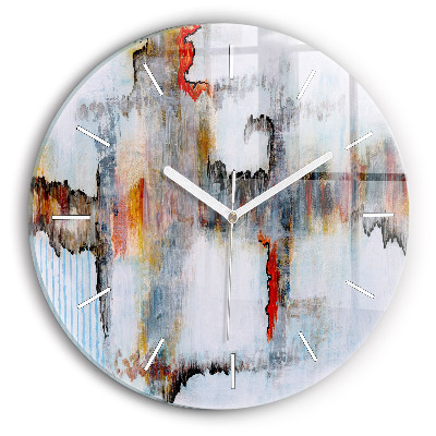 Round glass clock Abstraction